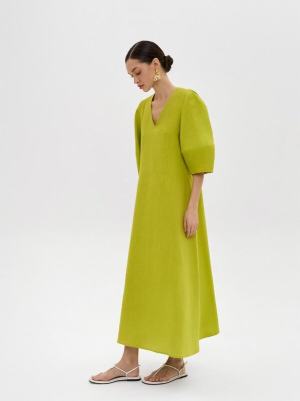 Robe Pistache 100% En Lin